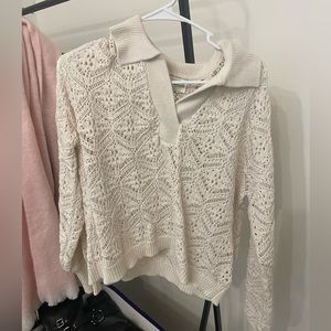 Freshman 1996 crochet collared sweater